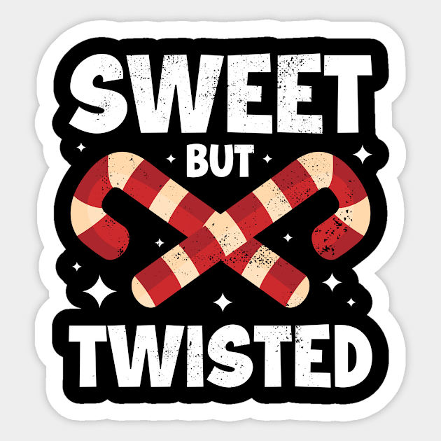 Sweet But Twisted Funny Christmas Gift Sticker by CatRobot